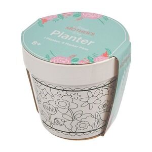 Happy Mother's Day DIY Planter Coloring Set Craft Gift Kit NEW